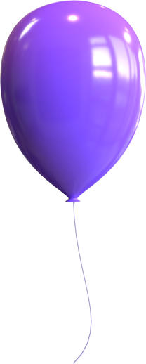 3D Balloon purple Color